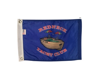 Redneck Yacht Club Flag: All-Weather Boat Flag (12x18)  Made in USA