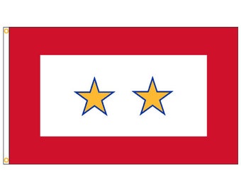 Service Star - 2 Gold Stars 3x5' Flag - Made in the USA! - FREE SHIPPING!