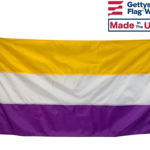 Women&#39;s Suffragette 19th Amendment Flag - Individually Stitched Stripes - All Weather Nylon - Made in the USA