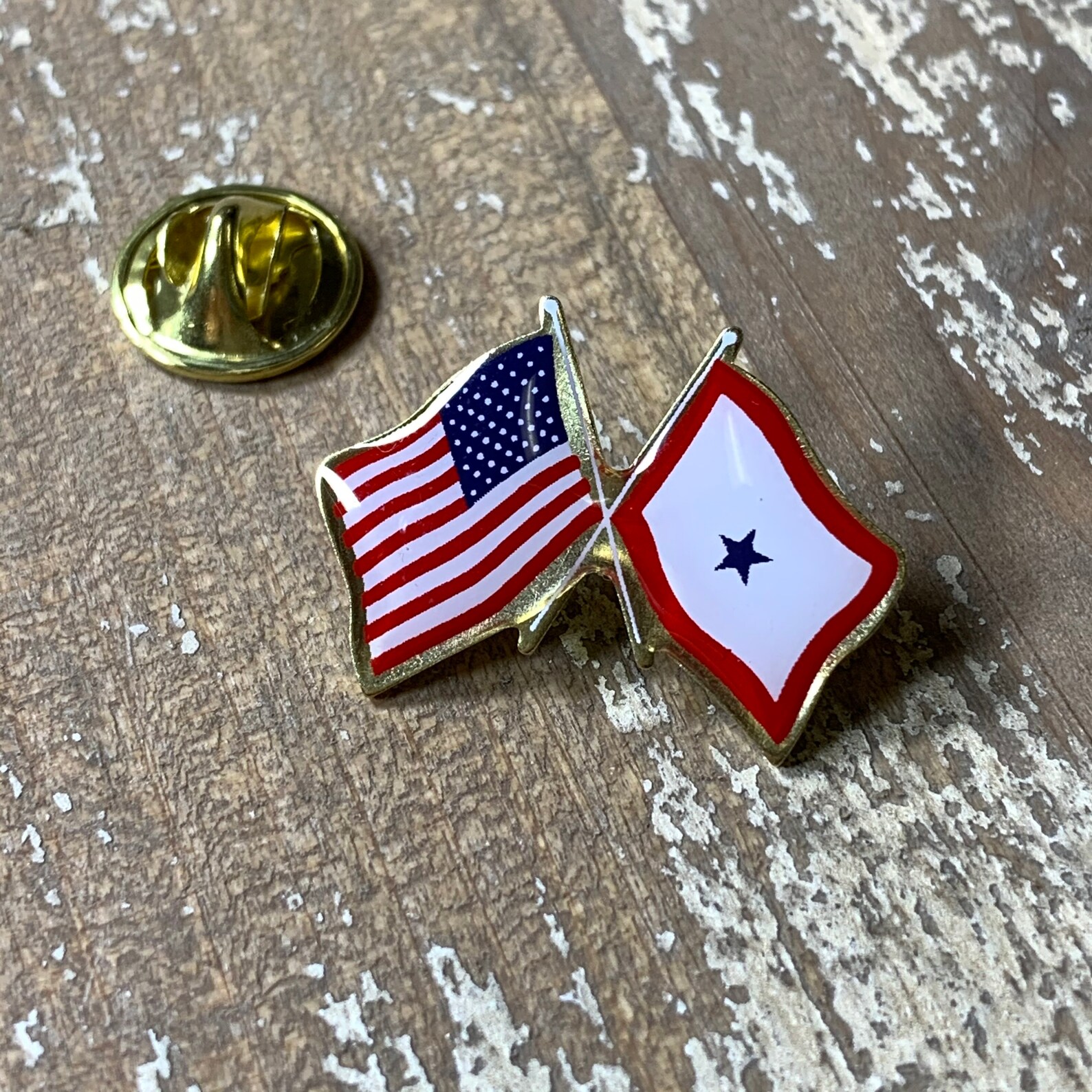 Blue Star Service Star Military Family Flag Crossed With | Etsy