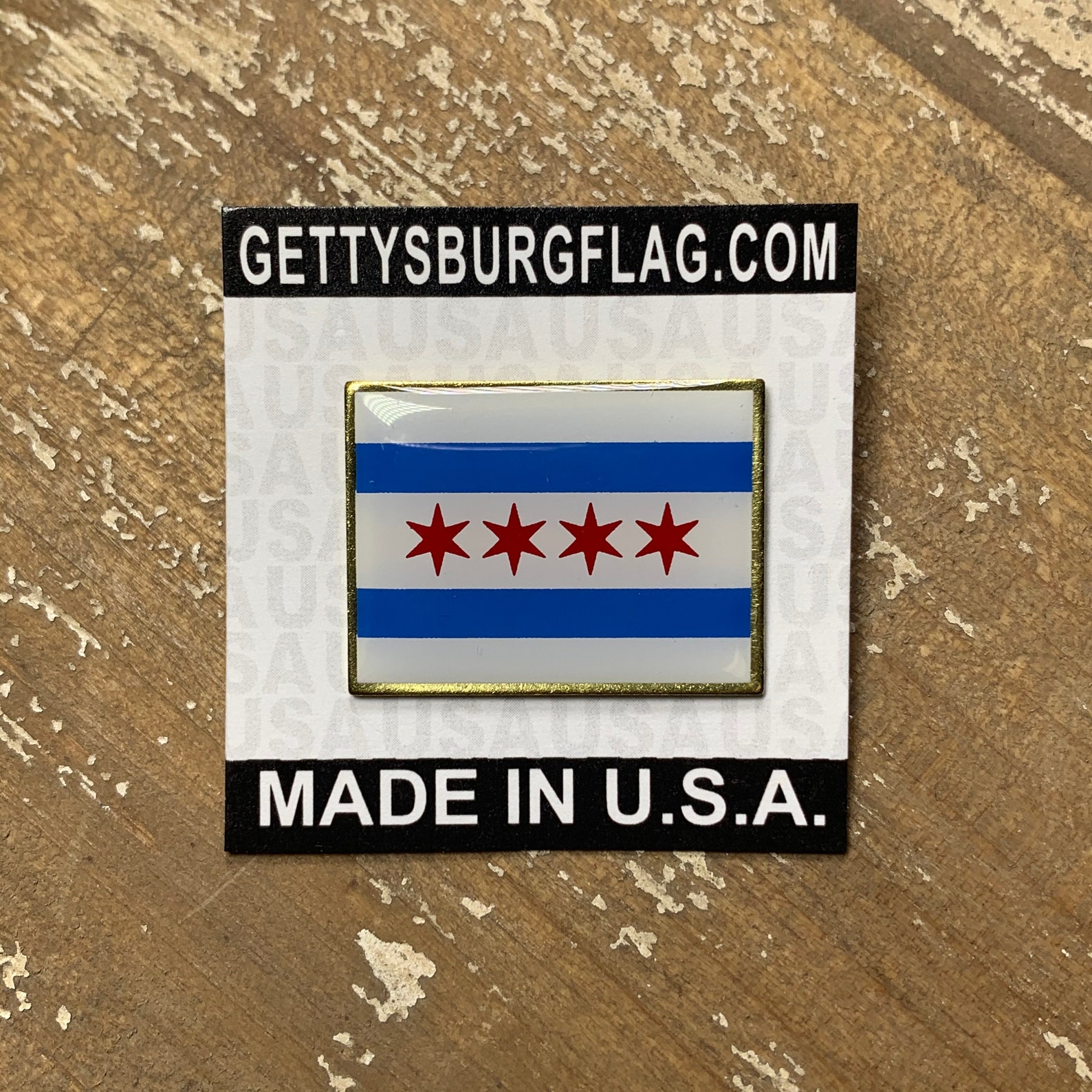 Chicago Flag Lapel Pin Made in USA Etsy