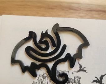 Dragon Black Acrylic Bookmark