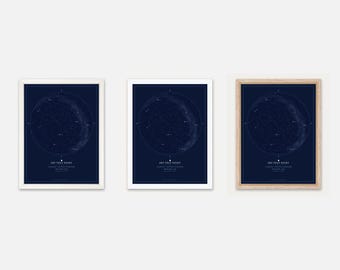 Best Friend Star Map Gift - The Night That Made Us Friends - Personalised Friendship Keepsake - Framed or Print
