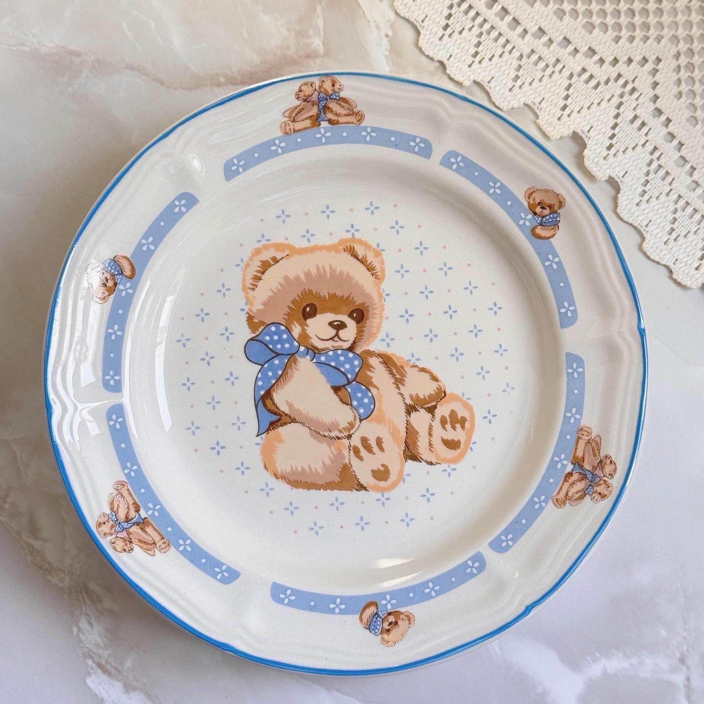 Vintage Teddy Bear Plate - Etsy