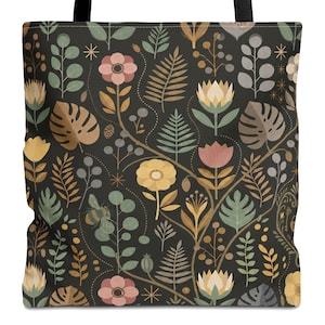 Geometric Mid-Century Modern Garden -  Tote Bag — Available in 3 Sizes