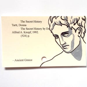 The Secret History Library Card Art - Imprimer ma peinture sur la carte de bibliothèque