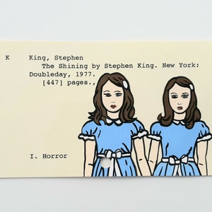 Arte do cartão da biblioteca The Shining - Impressão da minha pintura do livro de Stephen King