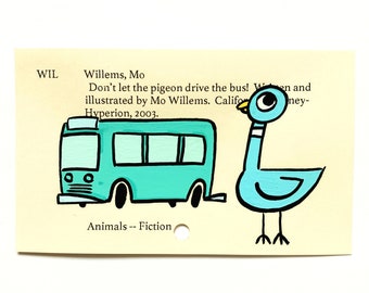 Don't Let the Pigeon Drive the Bus library card art print