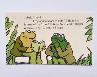 Frog and Toad are Friends library card art print