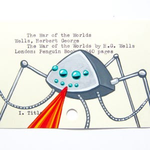 The War of the Worlds van H.G. Wells: afdruk van mijn schilderij op lenerspas