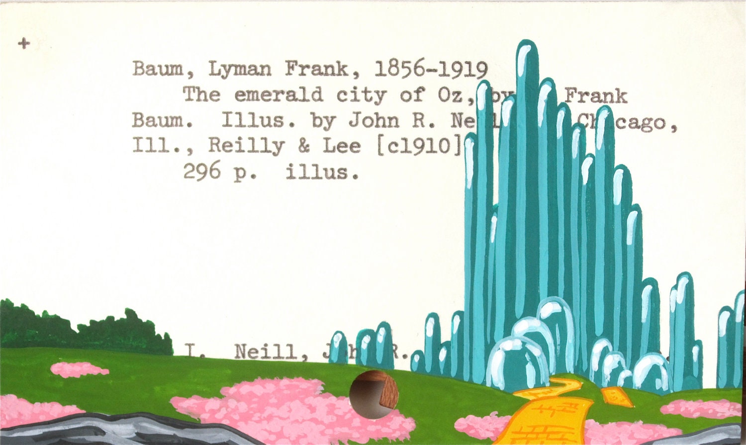 Emerald City of Oz Print of Emerald City Painted on Library - Etsy