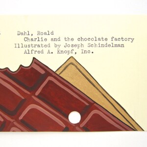 Charlie and the Chocolate Factory Library Card Art Print of My Painting image 2