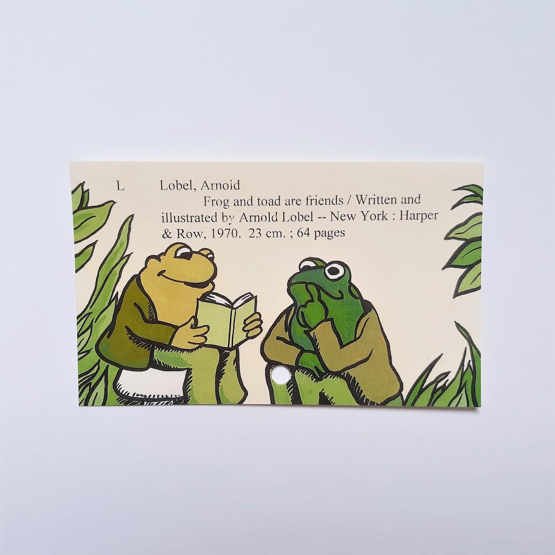 frog-and-toad-are-friends-library-card-art-print-etsy
