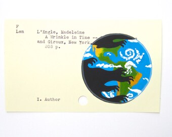 A Wrinkle in Time Library Card Art - Print of my painting on library card