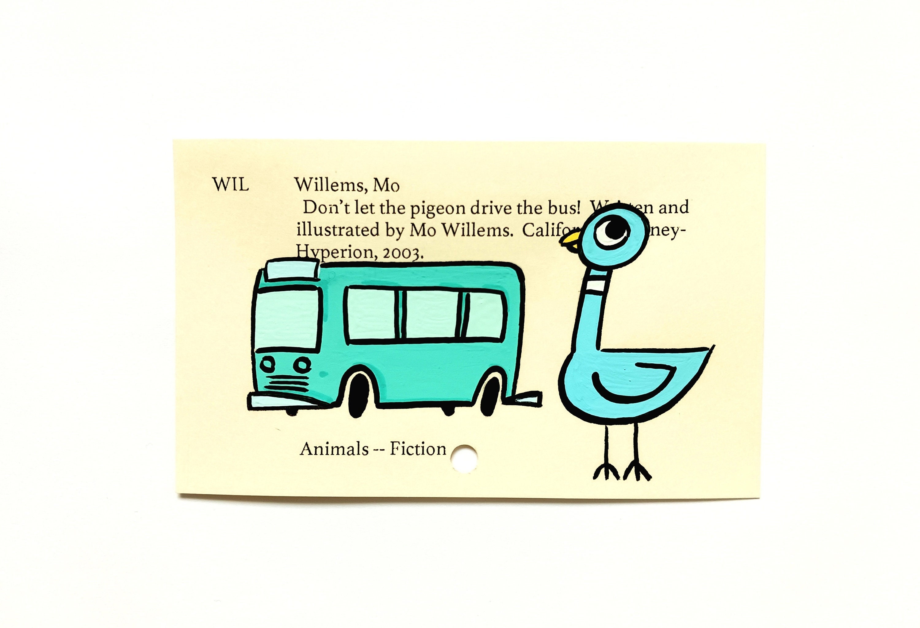 Don't Let the Pigeon Drive the Bus library card art print