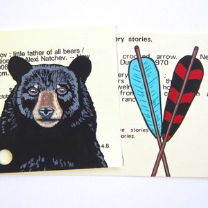 SALE ANY 2 PRINTS of Painted Library Cards Your choice of any two prints image 1