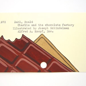 Charlie and the Chocolate Factory Library Card Art Print of My Painting image 1