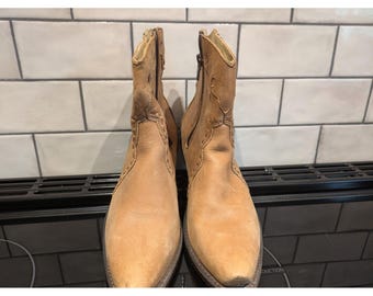 Durango RD872 Bruine leren western enkellaarsjes voor dames, maat 6 M, spitse neus
