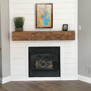 Lake Norman in Lincoln, Catawba, Iredell and Mecklenburg Counties, North Carolina - Precision Laser Cut/Engraved Wood Map