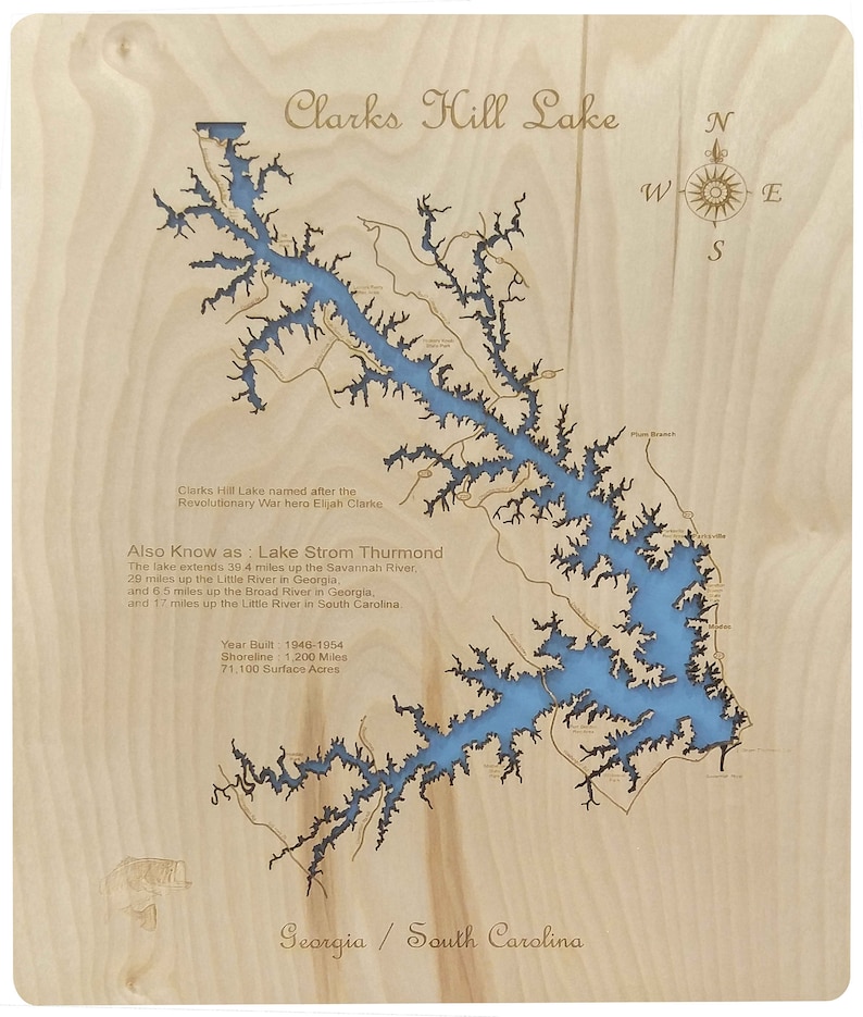 Clarks Hill Lake in Mccormick County South Carolina and Etsy