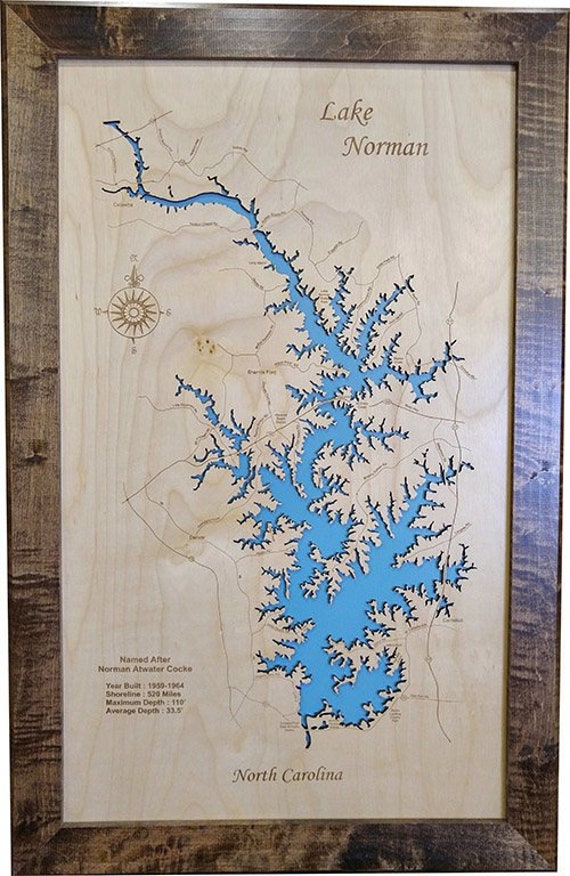 KY Map Standout WALL ART Wooden Cut Engraved Small GREEN RIVER LAKE