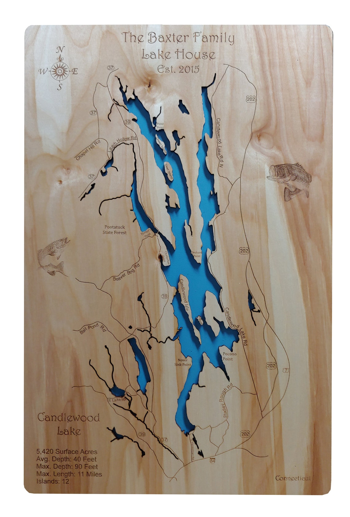 Lake Candlewood Lake in Fairfield and Litchfield Counties Etsy