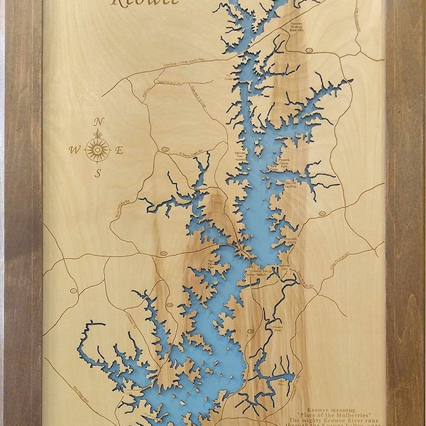 Keowee Key Map Etsy