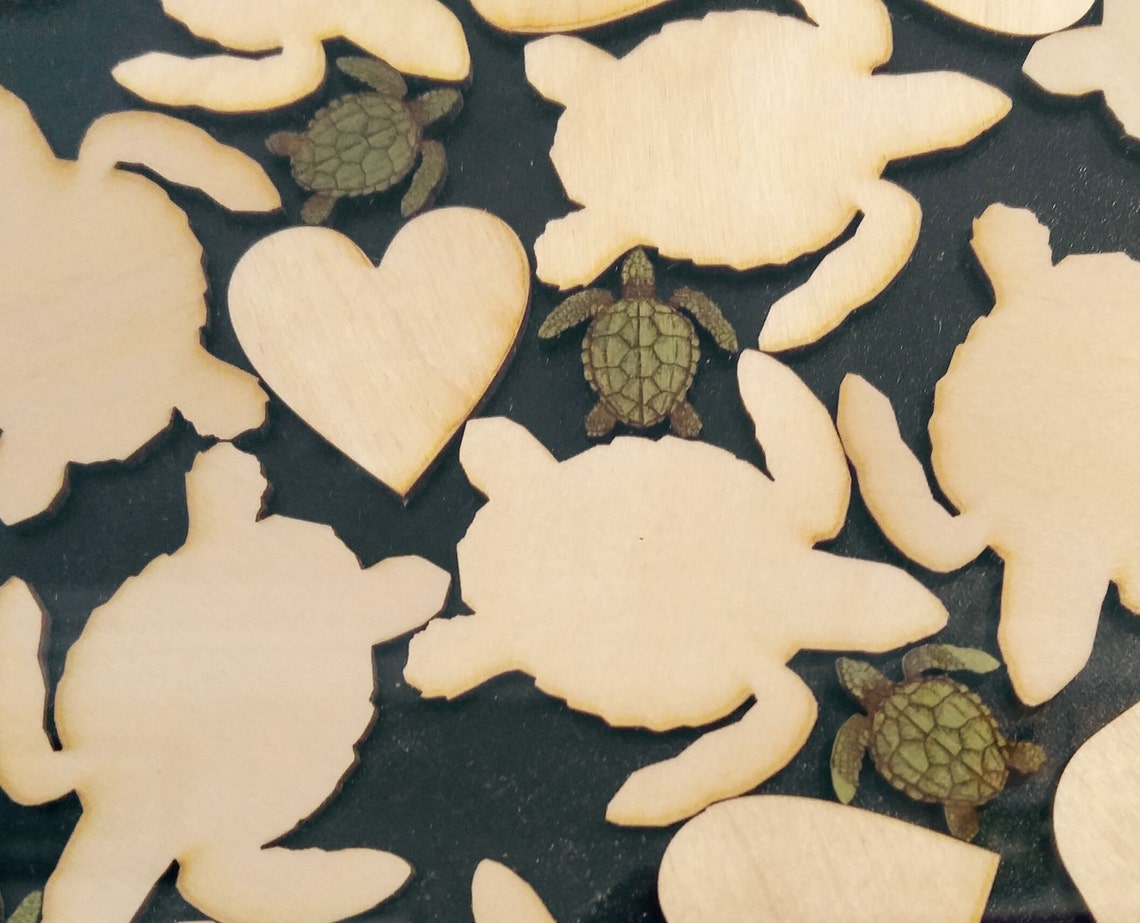 Loggerhead Turtle Alternative Wedding Guest Book Shadow Box Charm Drop ...