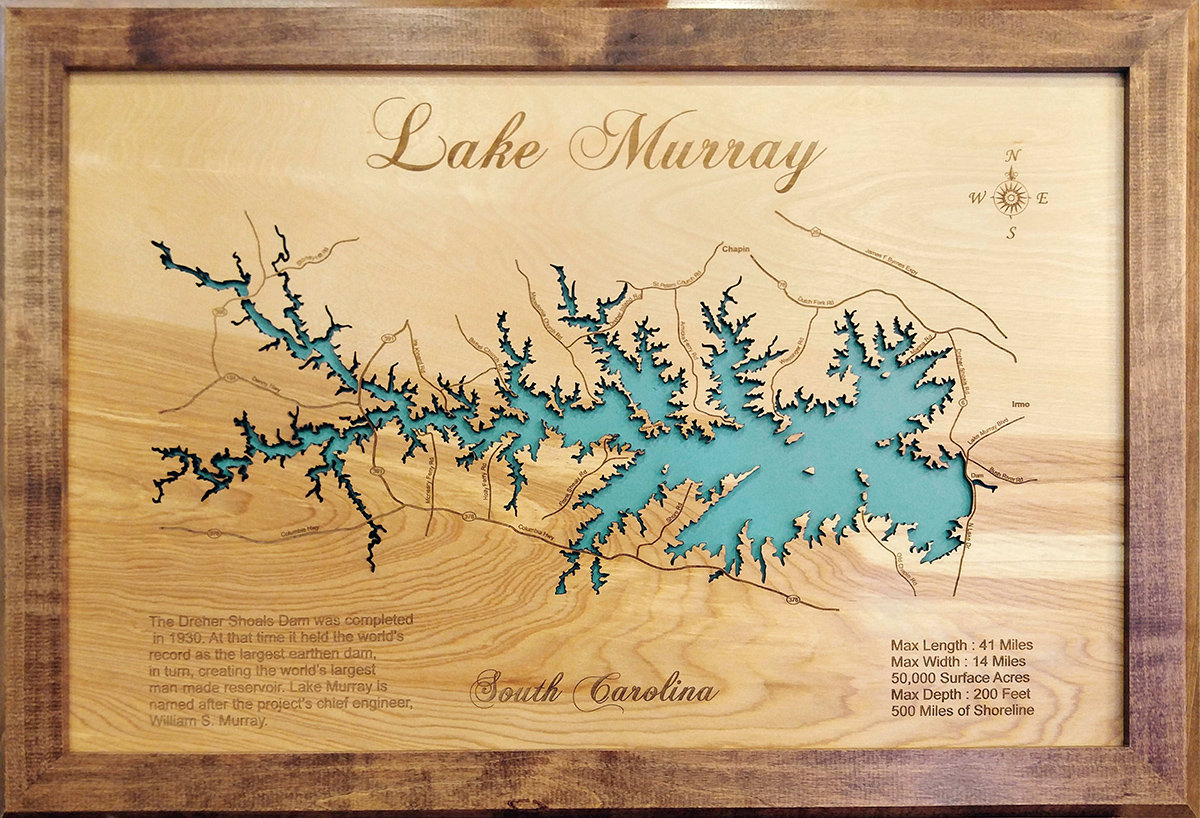 South Carolina Maps by County Etsy 