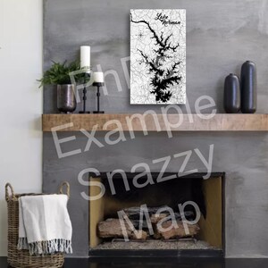 Custom Lake, River or Coastline Wood Laser Engraved Map | Snazzy Style | Wood Sign | Wall Art | Made to Order