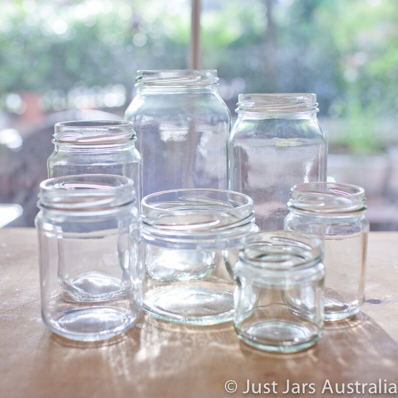 Sample Pack of Glass Jars 7 Sizes Plan Your Rustic Wedding Etsy