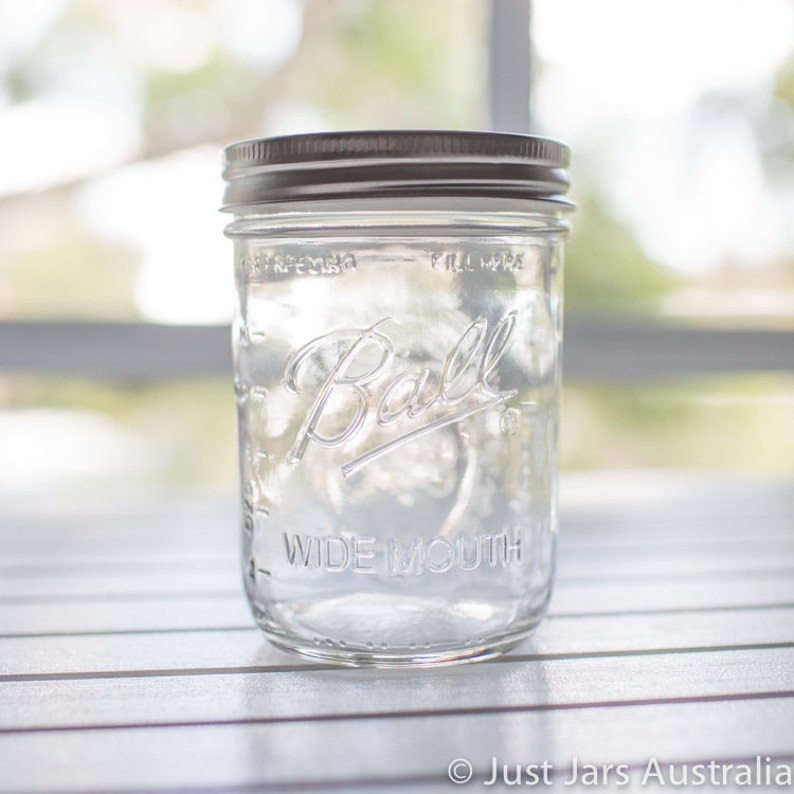 12 X Genuine Wide Mouth Ball Mason Jars With Lids 1 US Pint Etsy