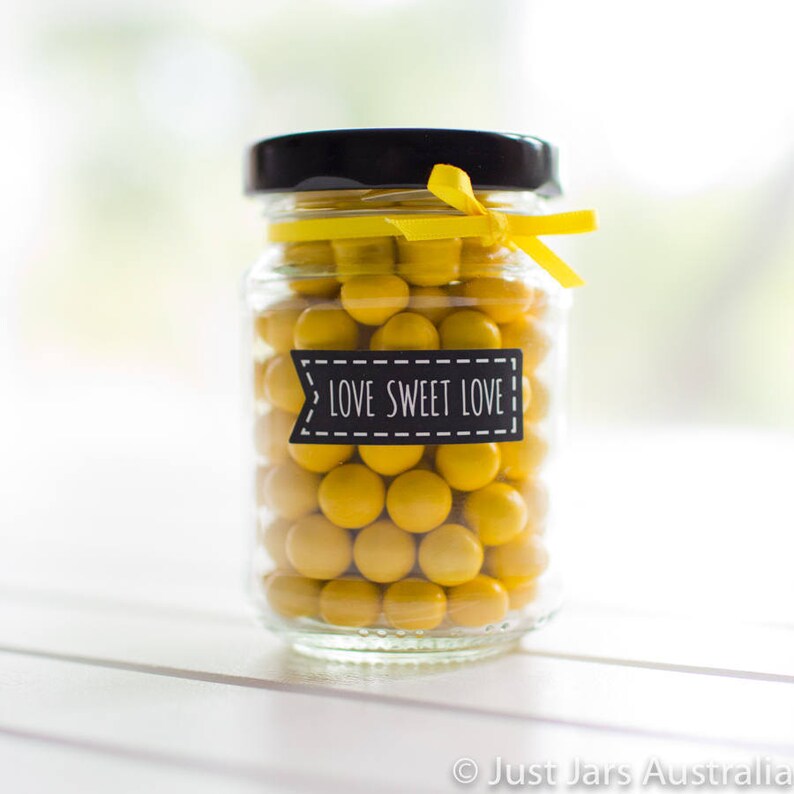 70 X 150ml Small Round Glass Jars With STICKERS Perfect DIY Etsy