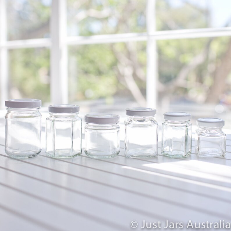 Sample Pack of Mini Glass Jars 6 Sizes Plan Your Wedding Etsy