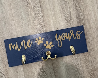 Custom Hand-Painted Dog Leash Key Holder