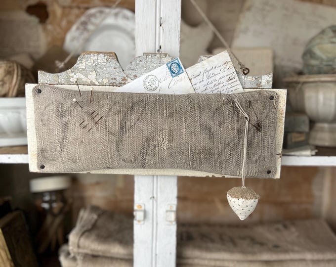 Scalloped Primitive Pinkeep/antique Grainsack /original Lettering/make ...