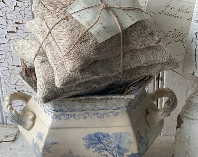 Lavender Sachet ~antique Grainsack/ Lavender Pillow/set of Three - Etsy