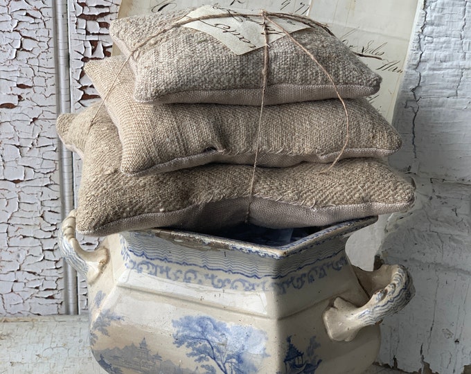 Lavender Sachet antique Grainsack/ Lavender Pillow/set of Three - Etsy