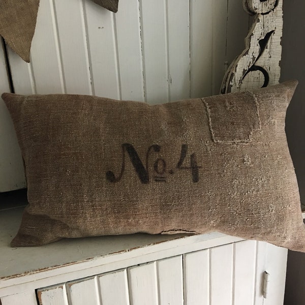 Antique Grain Sack Pillow