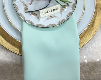 Mint Table runners, bridal shower, Sweet 16, Derby, BBQ party, Quinceaneras, Shabby Chic, Vintage, Fathers Day, or  Rustic Wedding