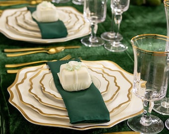 Emerald, Green, Table Napkin, Velvet, Tea, Green wedding, St. Patrick, Irish, bridal Shower Jungle, Tropical, Christmas, New Year