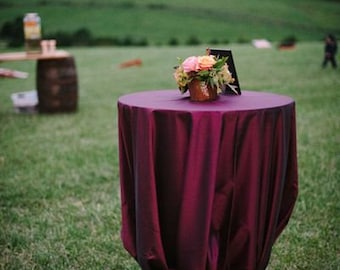 Mantel burdeos, mesa de cóctel, redonda de 120", 90"x156", 90"x132", 132", aniversario, graduación, Día de Acción de Gracias, boda, bodega
