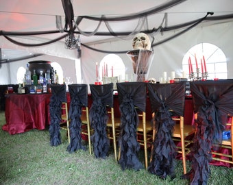 Black chair Covers, Chiavari, Halloween, Mothers Day, Bridal, Quinceaneras, Sweet 16, Graduation, Anniversary,  Gatsby, Kate spade,