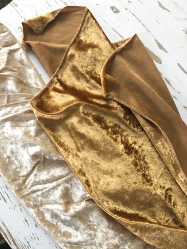 Gold Velvet Champagne Tablecloth Runner Napkins Christmas Etsy