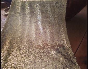 Light Gold Sequin, 1 DAY FREESHIP, Sequin tablerunner, Champagne Sequin, Thanksgiving,  New Year, Christmas, Kate Spade, Sequin Tablecloth