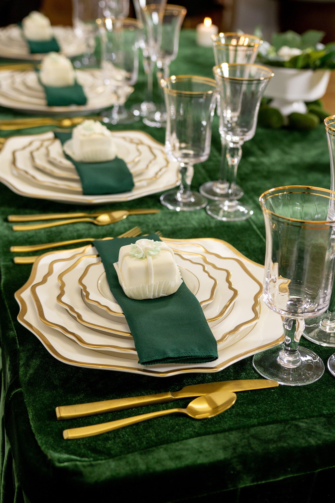 Emerald, Green, Table Napkin, Velvet, Tea, Green Wedding, St. Patrick ...
