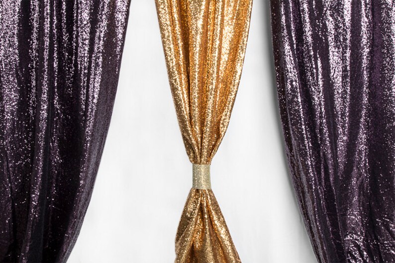 Rose Gold Sequin Drapes Silver Champagne Gold Thanksgiving SEAMLESS New Year, booth photo backdrop CHOOSE SIZEM Christmas