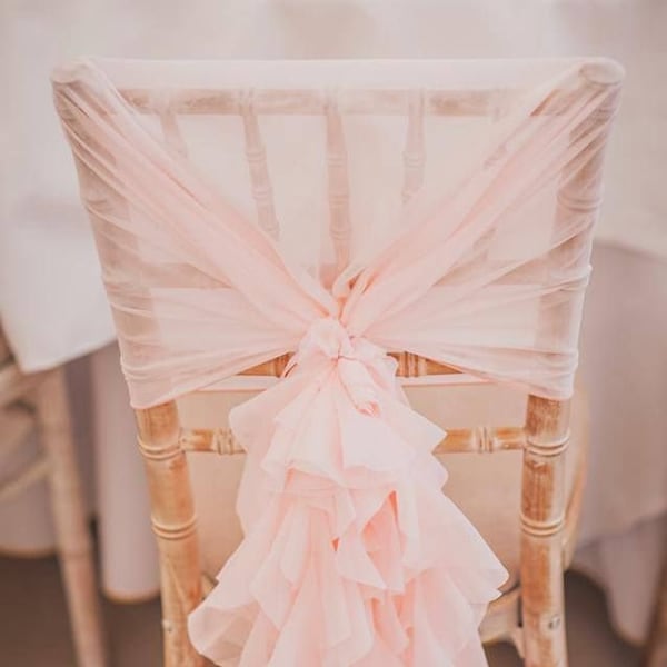 Chair Covers, Chiavari, Willow Chair Cover, Chiffon, Ballerina, Barbie, Bride, Blush Chair Cover, Baby Shower, Quinceaneras, Sweet 16,