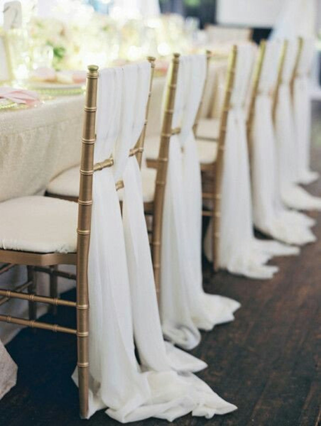 Ivory, White, Champagne, Blush, Grey, Chair Covers ,chiffon