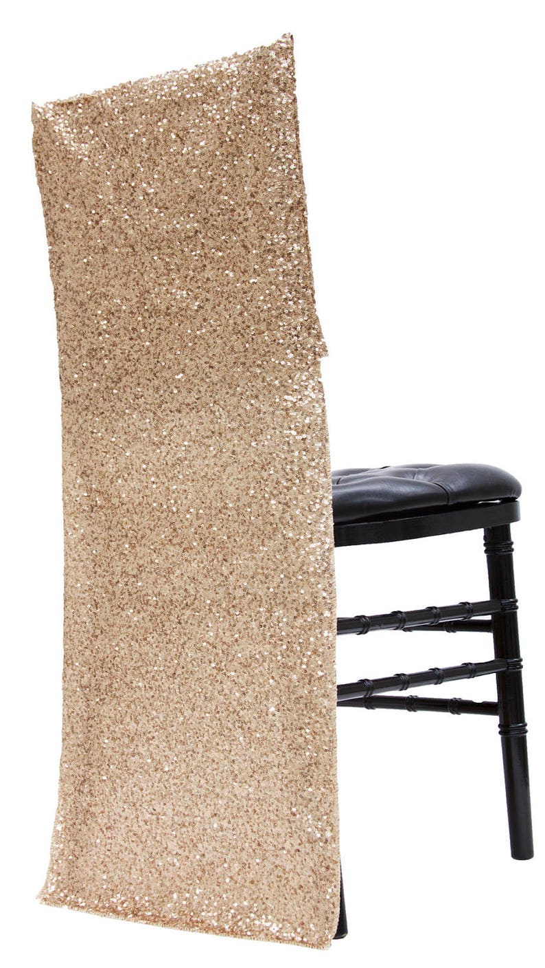 Sequin Chiavari Chair Cover Rose Gold Gold Champagne Etsy